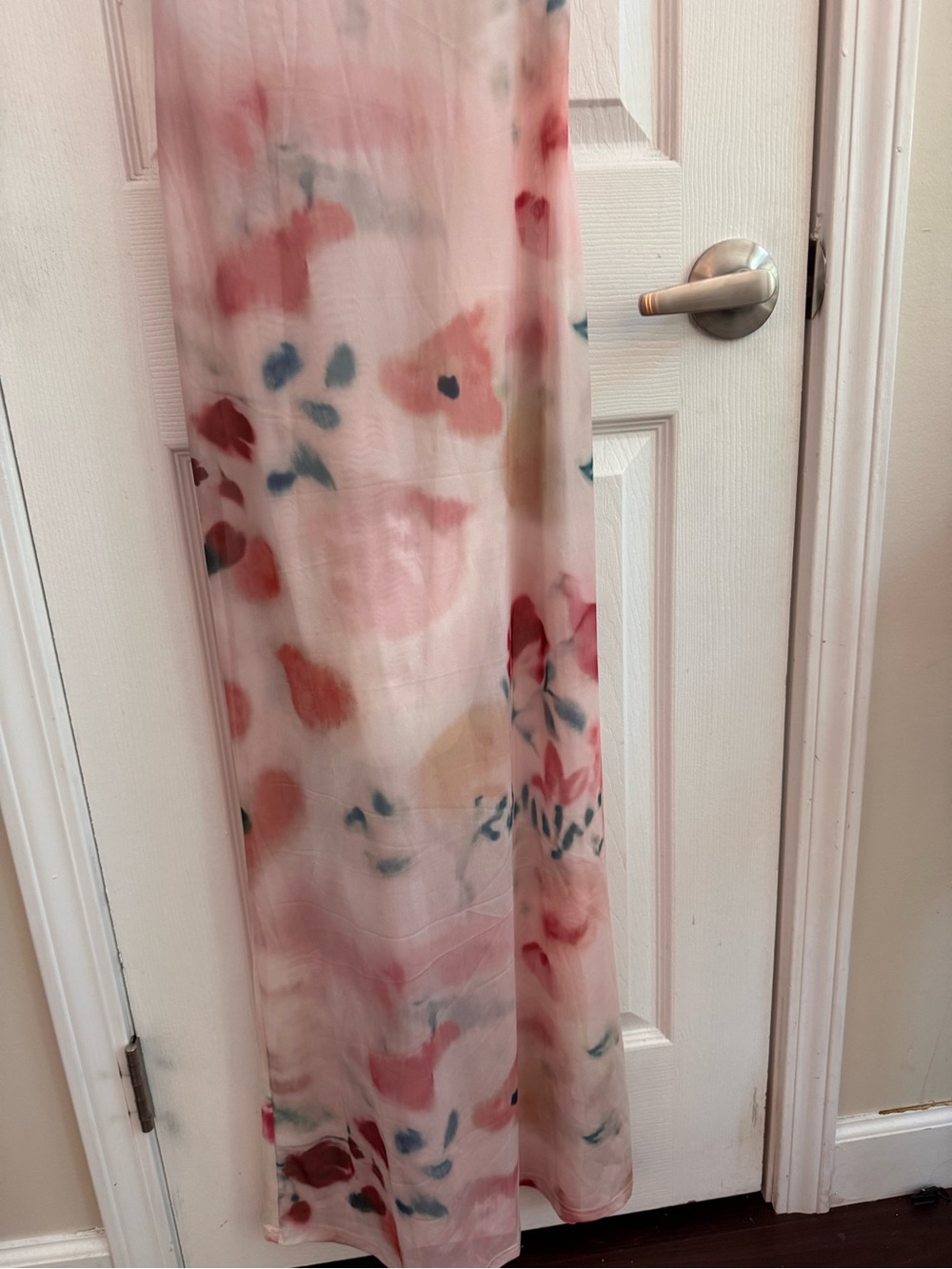 COMMENSE Semi Sheer Abstract Floral Maxi Dress Size Small NWT - Picture 2 of 5